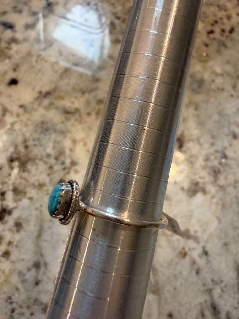 NWT Artisan Sterling Silver Mojave Turquoise Stacker Ring Sz 9.5 Southwest Gift - Picture 5 of 8